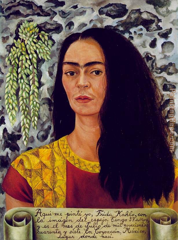 Frida Kahlo Self Portrait with Loose Hair